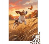 Cavalier King Charles Spaniel Puzzle 1000 Pieces Puzzle in Legno The Setting Sun Regali Di Natale Puzzle Paesaggio Puzzle Adulti E Ragazzi Regalo Per Lui E Per Lei +14 Anni 1000pcs (75x50cm)