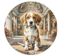 Cavalier King Charles Spaniel Puzzle Rotondo 1000 Pezzi Puzzle Pet Dog Puzzle Per Famiglia Giocattolo Puzzle Antistress Per Amici Di Famiglia Rotonda 1000pcs (67.5x67.5cm)