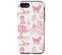Cavalier King Charles Spaniel Rosa Francese Toile Chinoiserie Custodia per iPhone SE (2020) / 7/8