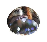 Cavalier King Charles Spaniel Spaniel di piccola taglia,Cuffia da doccia, cuffia da notte, doppio strato, impermeabile, elastica, riutilizzabile.