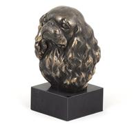 Cavalier King Charles Spaniel Testa Su Pietra Art-Dog