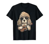 Cavalier King Charles Spaniel Ukulele Beanie Y2K estetica Maglietta