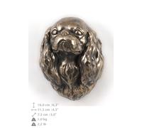 Cavalier King Charles, Statuetta Appendere An Una da Parete, Bronzo, Art. Cane