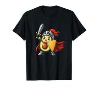 Cavaliere Avocado Carino con Spada E Scudo Nacho Maglietta