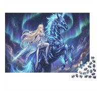 Cavaliere Blu Fantasma Puzzle 1000 Pezzi,Cartone Di Qualità,Gioco Educativo,Sfida Impossibile Aurora,Idea Regalo,Decorazione Casa,Adulti E Ragazzi,dai 14 Anni,Antistress 70x50cm