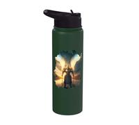 Cavaliere con una lancia nel riflesso dell'acqua Stainless Steel Insulated Water Bottle