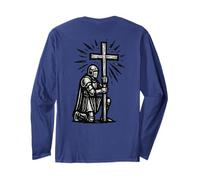 Cavaliere Cristiano con la Santa Croce di Gesù Cristo Maglia a Manica