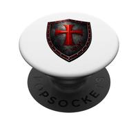 Cavaliere Cristiano Templare Guerriero di Dio Crociato PopSockets PopGrip Adesivo
