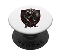 Cavaliere Cristiano Templare Guerriero di Dio Crociato PopSockets PopGrip Adesivo