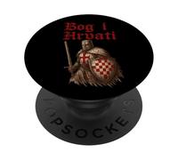 Cavaliere croato - Bog I Hrvati PopSockets PopGrip Adesivo