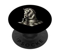 Cavaliere del giocatore del club di scacchi che gioca a PopSockets PopGrip Adesivo
