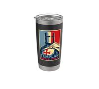 Cavaliere del Santo Crociato Armatura TEMPLAR DEUS VULT Bicchiere termico in acciaio inox doppia parete