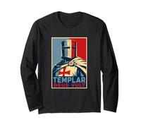 Cavaliere del Santo Crociato Armatura Templar Deus Vult Maglia a Manica