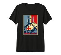 Cavaliere del Santo Crociato Armatura Templar Deus Vult Maglietta Premium