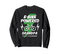 Cavaliere Elettrico Completamente carico Nonno con Bici elettrica Felpa