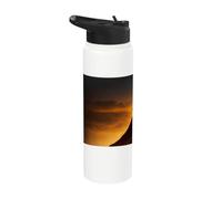 Cavaliere epico al tramonto sulla collina Stainless Steel Insulated Water Bottle