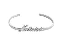 Cavaliere Gioielli Bracciale con Nome rigido in Argento 925 Personalizzato donna TUTTI I NOMI MADE IN ITALY
