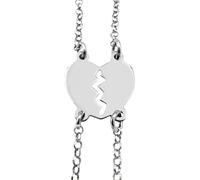 Cavaliere Gioielli Bracciale Cuore Spezzato in Argento 925 Divisibile Coppia Fidanzamento Amore Personalizzato Donna Uomo