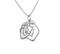 Cavaliere Gioielli Collana Famiglia Argento 925 Mamma Papà Figlio Figlia Amore Maternità Paternità Made in Italy