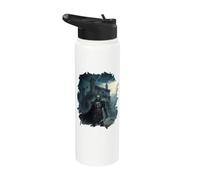 Cavaliere in temporale con pioggia Stainless Steel Insulated Water Bottle