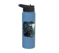 Cavaliere in temporale con pioggia Stainless Steel Insulated Water Bottle