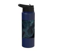 Cavaliere in temporale con pioggia Stainless Steel Insulated Water Bottle