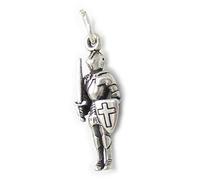 Cavaliere in un'armatura charm in argento sterling .925 x1 Cavalieri charms
