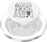 Cavaliere medievale armatura divertente vintage brevetto armatura cavalieri PopSockets PopGrip per MagSafe