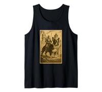 Cavaliere medievale che cavalca Boston Terrier Dog Surreale Pet Rider Canotta