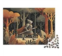 Cavaliere medievale che corre nella Forestaa Puzzle 1000Pcs Decorazione Per La Casa. Rilassamento E Intelligence Per Adulti E Bambini Da 14 Anni 1000pcs (75x50cm)