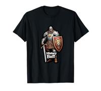 Cavaliere medievale divertente spada lunga Storia Buff rievocazione uomo Maglietta