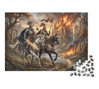 Cavaliere Medievale Puzzle 1000 Pezzi,Idea Regalo,dai 14 Anni,Sfida Impossibile,Adulti E Ragazzi,Cartone Di Qualità,Gioco Educativo,Decorazione Casa,Antistress 52x38cm