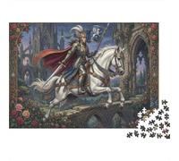 Cavaliere Medievale Puzzle 1000 Pezzi,Idea Regalo,Decorazione Casa,Cartone Di Qualità,Sfida Impossibile,Gioco Educativo,Adulti E Ragazzi,dai 14 Anni,Antistress 38x26cm