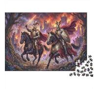 Cavaliere Medievale Puzzle in Legno 1000 Pezzi Adulti E Ragazzi,Legno,Idea Regalo,Antistress,Gioco Educativo,Decorazione Casa,dai 14 Anni,Sfida Impossibile (75x50cm)