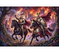 Cavaliere Medievale Puzzle in Legno 500 Pezzi Adulti E Ragazzi,Sfida Impossibile,Legno,Gioco Educativo,dai 14 Anni,Decorazione Casa,Idea Regalo,Antistress (52x38cm)