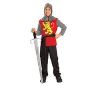 Cavaliere Medievale Ragazzi Costume Libro Giorno Bambini Completo Protezione