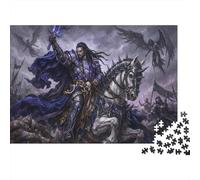 Cavaliere Nero delle Rune Puzzle 1000 Pezzi,dai 14 Anni,Sfida Impossibile,Antistress,Adulti E Ragazzi,Gioco Educativo,Decorazione Casa,Idea Regalo,Cartone Di Qualità 52x38cm