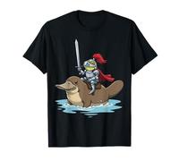 Cavaliere Rana cavalcando Un Ornitorinco Fantasia Medievale Maglietta