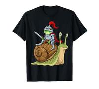 Cavaliere Rana Cavalcando Una Lumaca Fantasia Medievale Maglietta