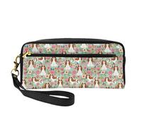 Cavaliere Re Carlo, Borsa per il trucco Borsa per cosmetici Borsa da viaggio portatile da toilette Astuccio in pelle per donne e ragazze