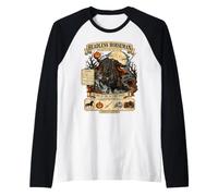Cavaliere Senza Testa Halloween Vintage Horror Rider Spettrale Maglia con Maniche Raglan