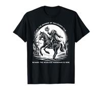 Cavaliere Senza Testa Zucca Faccia Felice Halloween Sleepy Hollow Maglietta