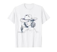 Cavaliere Solitario Cowgirl Cavallo Western Yeehaw Vibes Maglietta