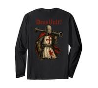 Cavaliere Templare Cattolico - Deus Vult Maglia a Manica