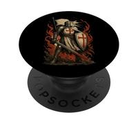 Cavaliere Templare Cristiano Cattolico Epico - Crociati PopSockets PopGrip Adesivo
