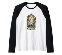 Cavaliere Templare Crociato Cattolico Madonna di Fatima Maglia con Maniche Raglan
