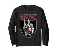 Cavaliere Templare Deus Vult È Tempo di Un'Altra Croce Maglia a Manica