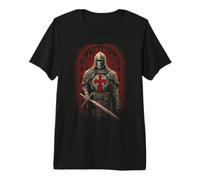 Cavaliere Templare Il Crociato Uomo Maglietta Premium
