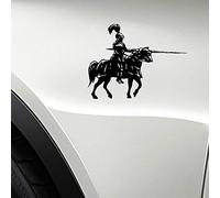 Cavaliere Warrior Horse Abstract Fun Window Bumper Vinyl JDM Sticker 12.7cm x 9.5 cm - Nero