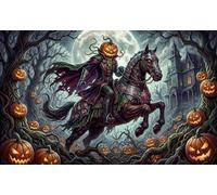 Cavaliere zucca di Halloween Puzzle 1000 Pezzi,dai 14 Anni,Antistress,Decorazione Casa,Adulti E Ragazzi,Sfida Impossibile,Cartone Di Qualità,Idea Regalo,Gioco Educativo 38x26cm